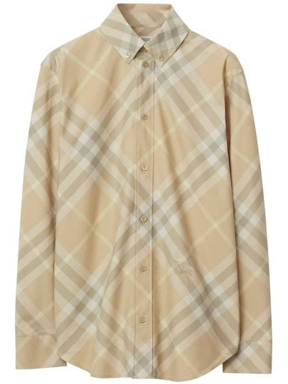 Vintage Check Cotton Long Sleeve Shirt Beige - BURBERRY - BALAAN 2