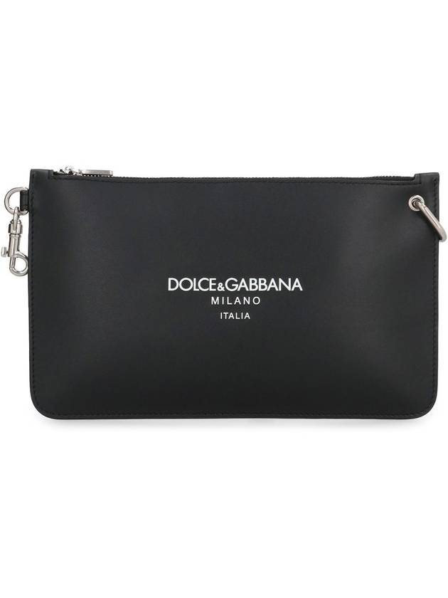 Dolce & Gabbana Necessaire Leather Flat Pouch - DOLCE&GABBANA - BALAAN 2