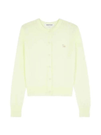 Baby Fox Patch Regular Cardigan Lemonade - MAISON KITSUNE - BALAAN 2