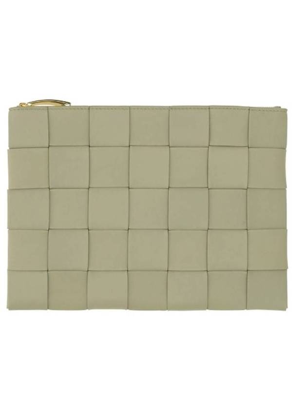 Intrecciato Medium Clutch Bag Travertine - BOTTEGA VENETA - BALAAN.