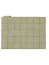 Cassette Intrecciato Medium Clutch Bag Travertine - BOTTEGA VENETA - BALAAN 1