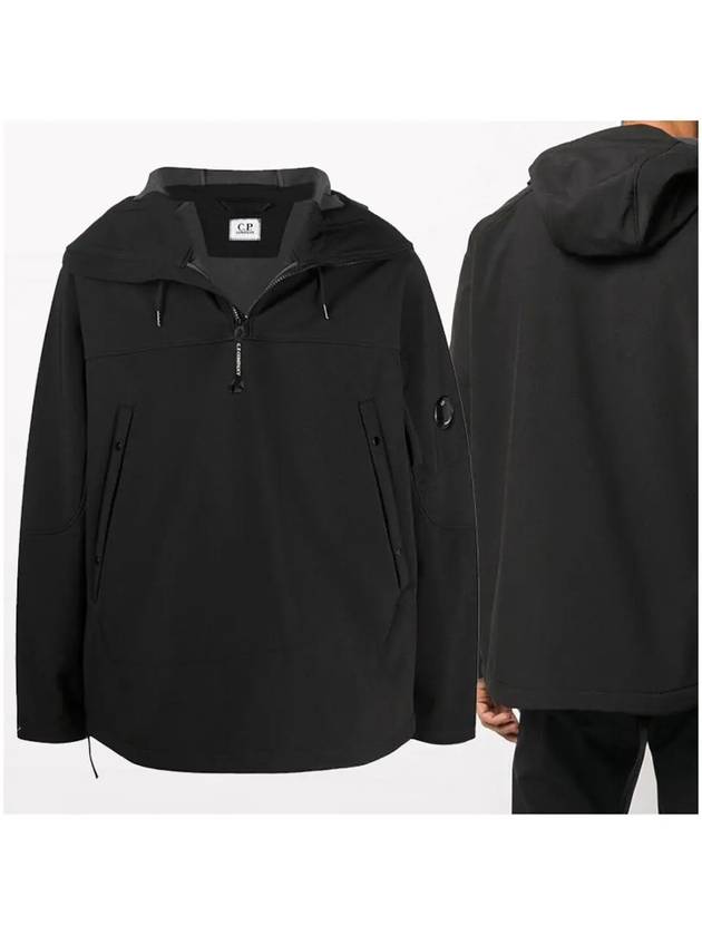 Lens Wappen Half Zip Up Anorak Black - CP COMPANY - BALAAN 3