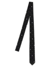 All Over Skull Silk Tie Black - ALEXANDER MCQUEEN - BALAAN 1