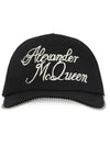 Logo Zipper Ball Cap Black - ALEXANDER MCQUEEN - BALAAN 1