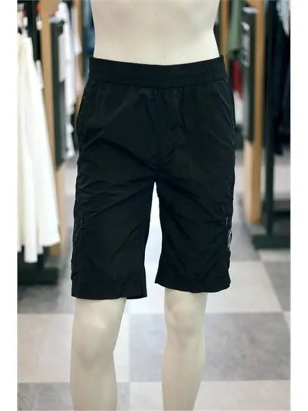 Lens Waffen Bermuda Banding Shorts Black - CP COMPANY - BALAAN 2