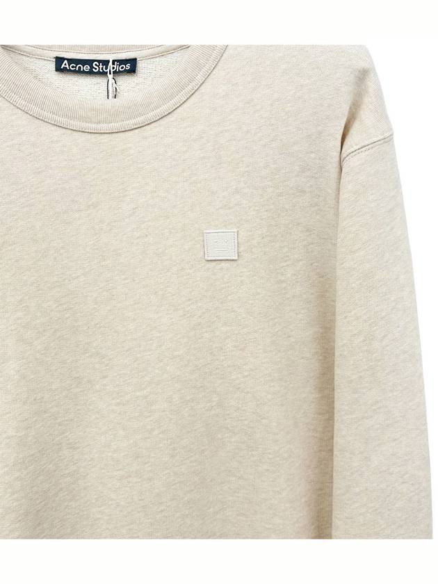 Face Patch Crew Neck Sweatshirt Beige - ACNE STUDIOS - BALAAN 4