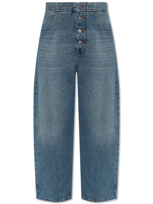 MM6 Maison Margiela High-waisted Jeans, Women's, Blue - MAISON MARGIELA - BALAAN 1