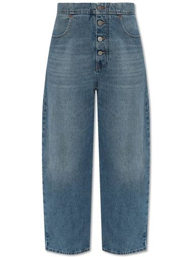 MM6 Maison Margiela High-waisted Jeans, Women's, Blue - MAISON MARGIELA - BALAAN 1