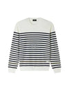 Bobby Striped Wool Knit Top Black Ivory - A.P.C. - BALAAN 2