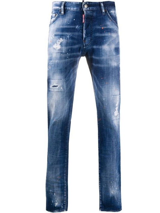 Men's Cool Guy Slim Jeans Blue - DSQUARED2 - BALAAN.