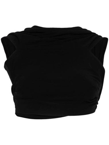 Casablanca Draped Cropped Top. - CASABLANCA - BALAAN 1