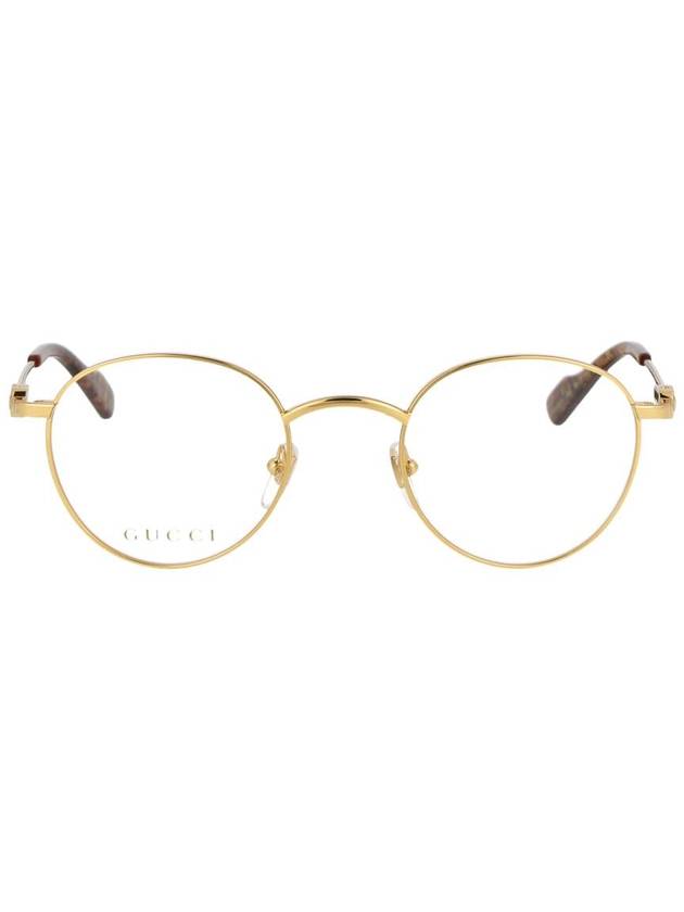 Eyewear Round Metal Eyeglasses Gold Brown - GUCCI - BALAAN 2