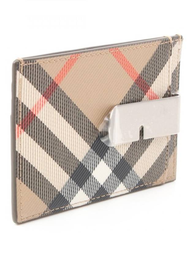 Check Card Wallet Beige - BURBERRY - BALAAN 3