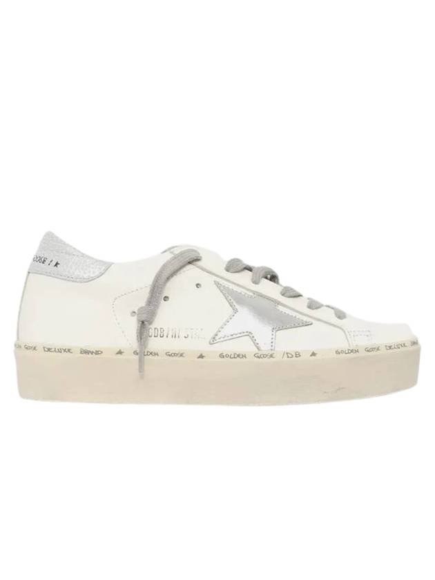 Hi Star White Metallic Silver Heel Tab Sneakers - GOLDEN GOOSE - BALAAN 1