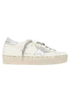 Hi Star White Metallic Silver Heel Tab Sneakers - GOLDEN GOOSE - BALAAN 1