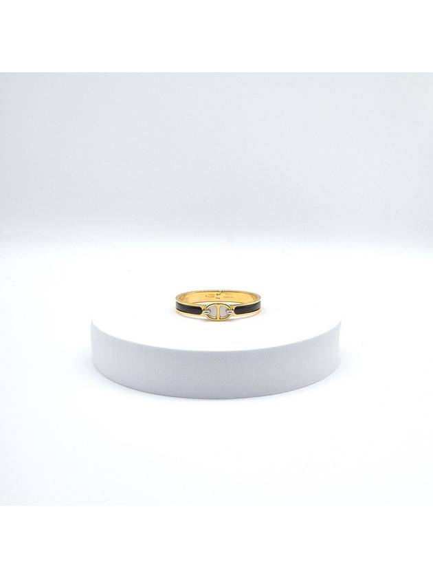 Mini Clic Chaine D'Ancre Bracelet Gold Noir - HERMES - BALAAN 5