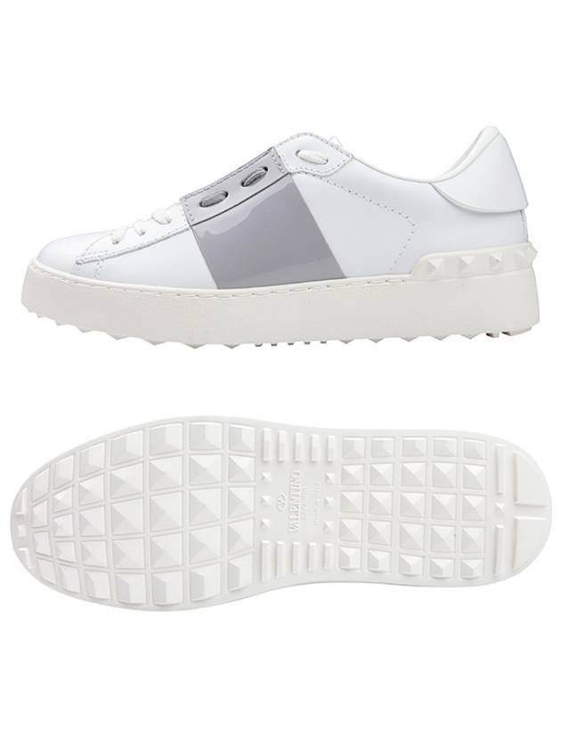 Women's Banding Open Low Top Sneakers White Grey - VALENTINO - BALAAN 6