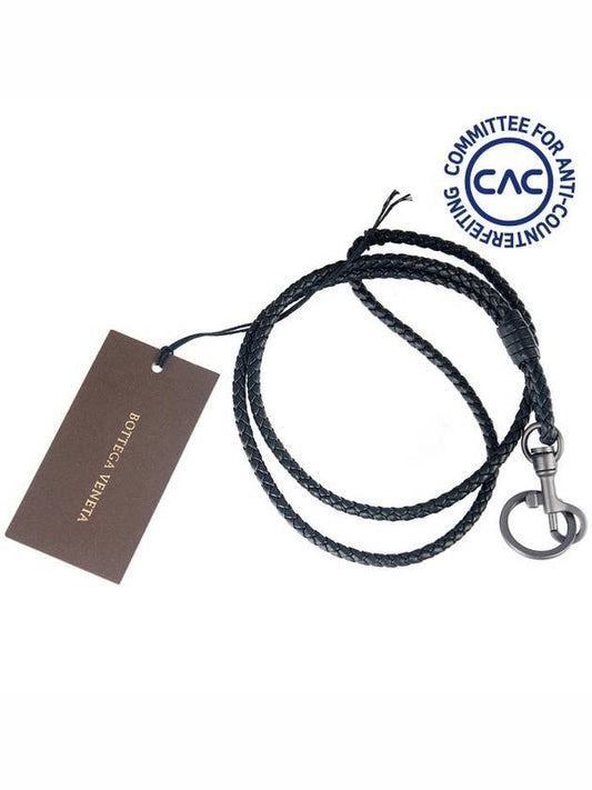 Woven Long Keyring Black - BOTTEGA VENETA - BALAAN 2