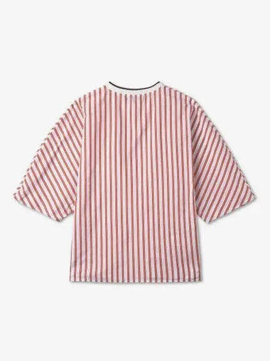 Kimono Stripe Short Sleeve T-Shirt Red - SUNNEI - BALAAN 1