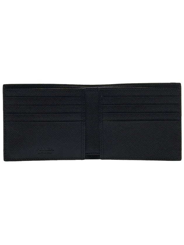 Saffiano Leather Half Wallet Black - PRADA - BALAAN 11