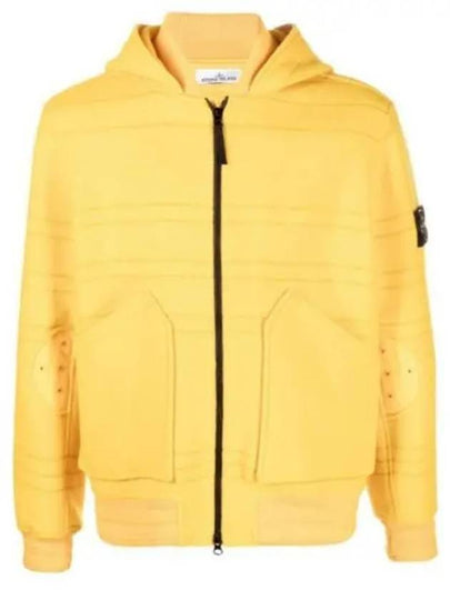 Men's Wappen Patch Zip-up Jacket Yellow - STONE ISLAND - BALAAN 2