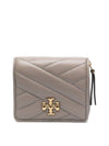 Kira Chevron Half Wallet Grey - TORY BURCH - BALAAN 1