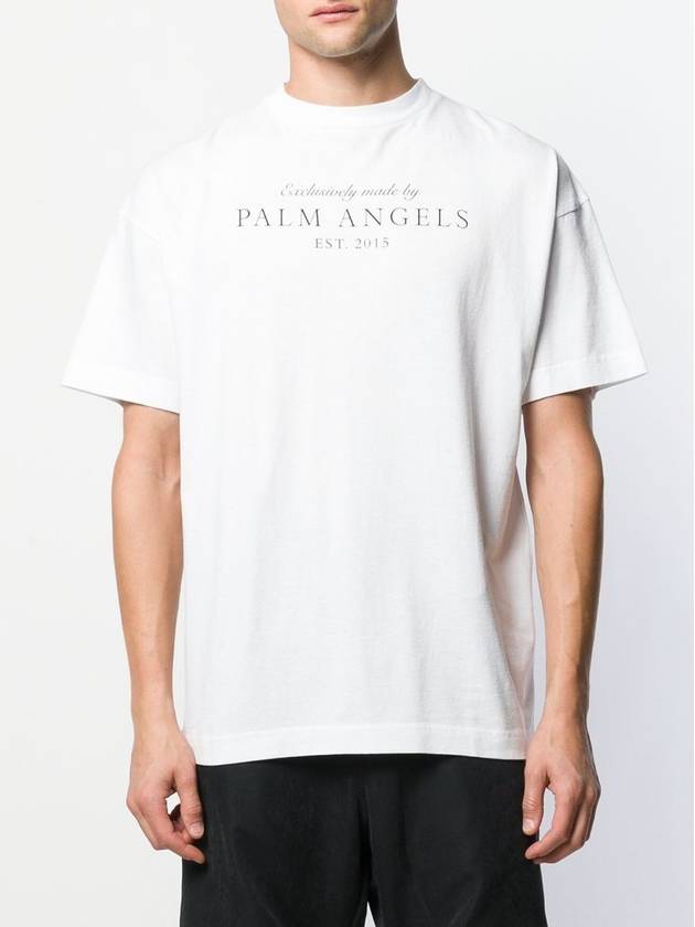 Palm Angels Logo Short Sleeve TShirt PMAA001F 19413019 0110 - PALM ANGELS - BALAAN 4