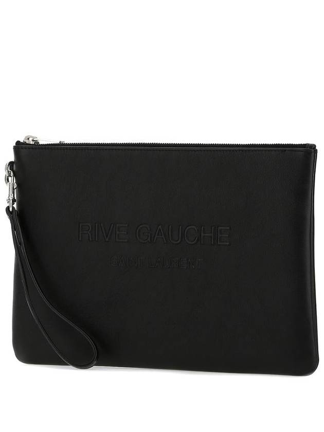 Rive Gauche Zipper Clutch Bag Black - SAINT LAURENT - BALAAN 3