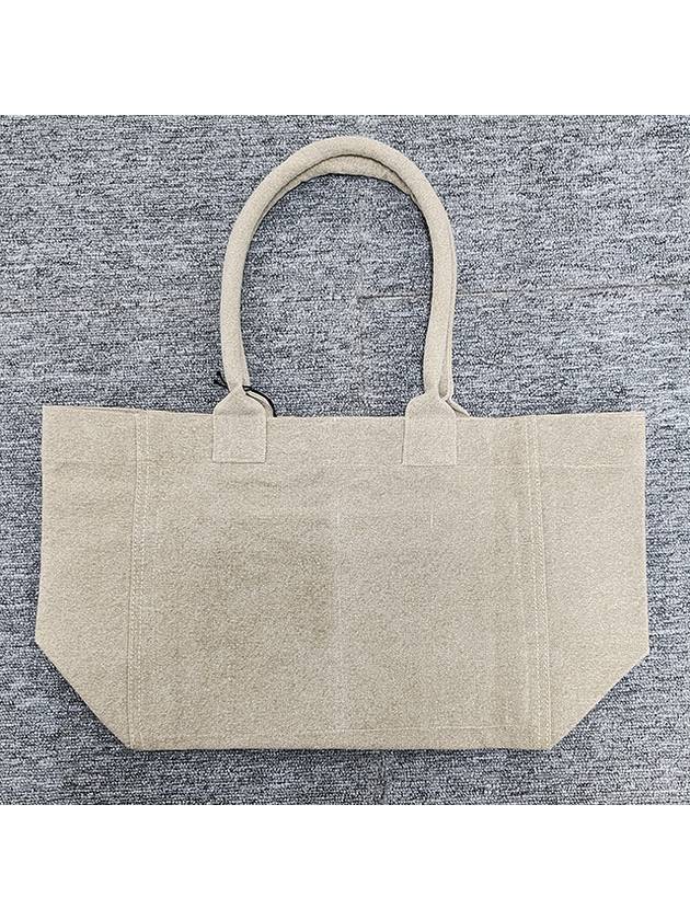 Yenky Zipper Logo Washed Cotton Tote Bag Light Grey - ISABEL MARANT - BALAAN 4