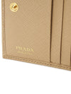 Gold Hardware Triangle Logo Saffiano Half Wallet Powder Pink - PRADA - BALAAN 6