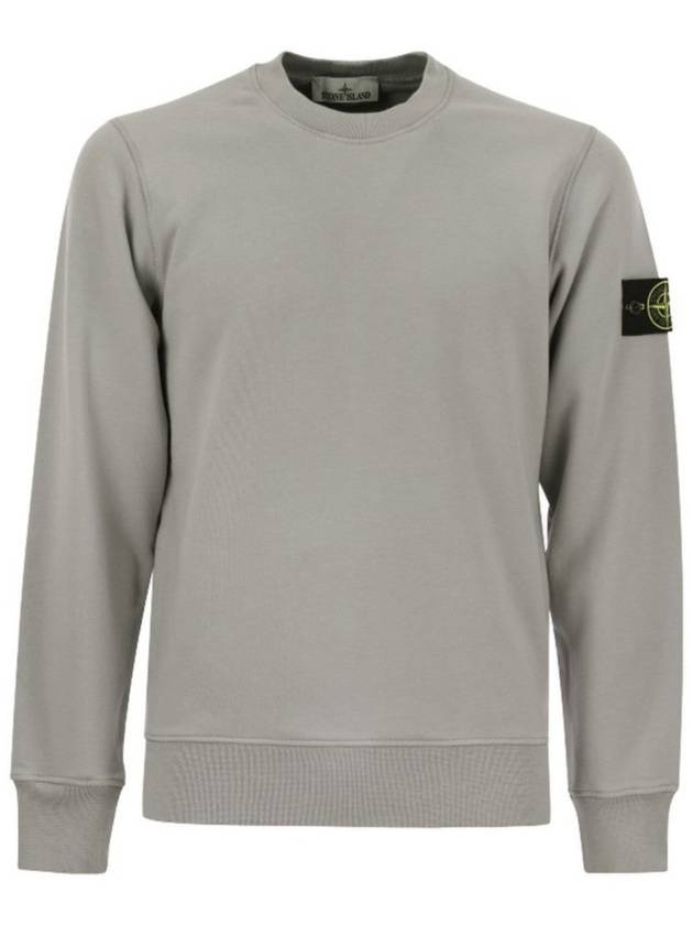 Wappen Patch Garment Dyed Sweatshirt Grey - STONE ISLAND - BALAAN 3