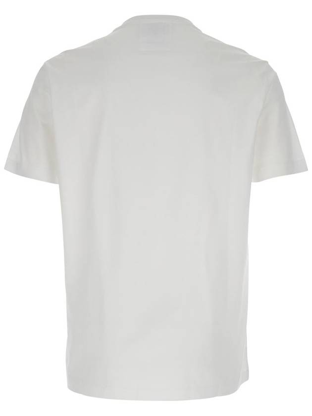 White T-Shirt With Logo On The Front Tone-On-Tone In Cotton Man - EMPORIO ARMANI - BALAAN 2