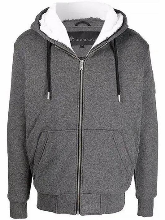 Men's Classic Bunny 2 Zip Up Hoodie Charcoal White - MOOSE KNUCKLES - BALAAN 2