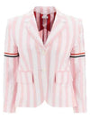 High Armhole RWB Arm Banding Striped Jacket Pink - THOM BROWNE - BALAAN 2