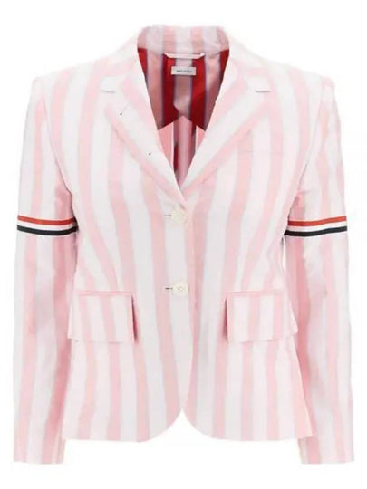 High Armhole RWB Arm Banding Striped Jacket Pink - THOM BROWNE - BALAAN 2