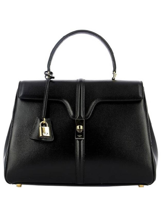 Classique 16 Satinated Calfskin Tote Bag Black - CELINE - BALAAN 1