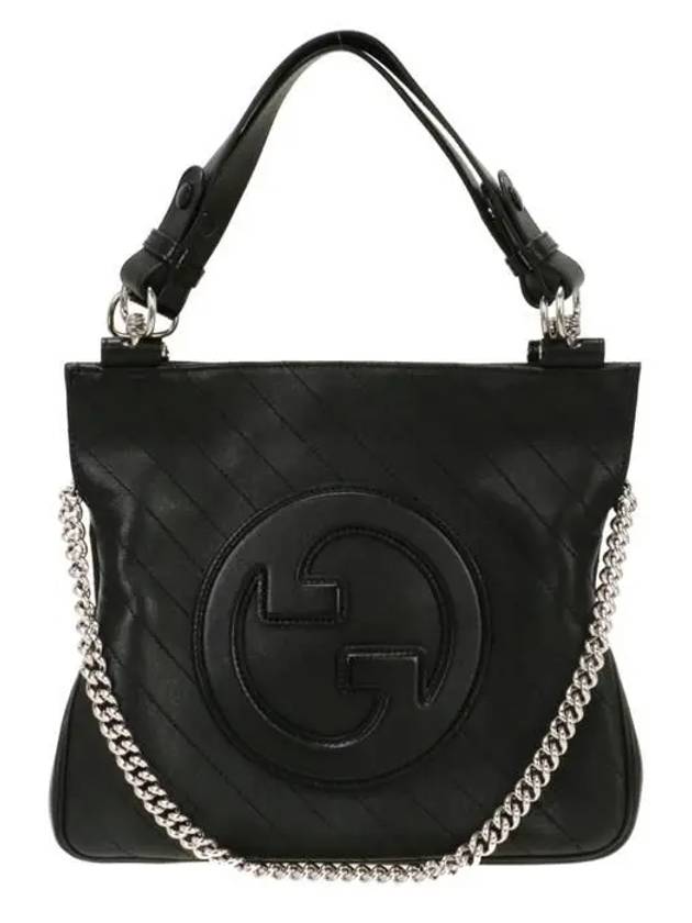 Blondie Interlocking G Small Leather Tote Bag Black - GUCCI - BALAAN 2