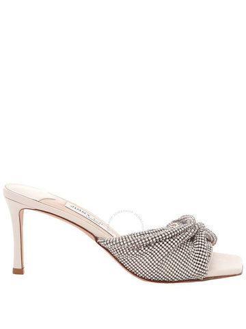 Jimmy Choo Naria 75mm Crystal Embellished Heeled Mules, Brand Size 37 ( US Size 7 ) - JIMMY CHOO - BALAAN 1