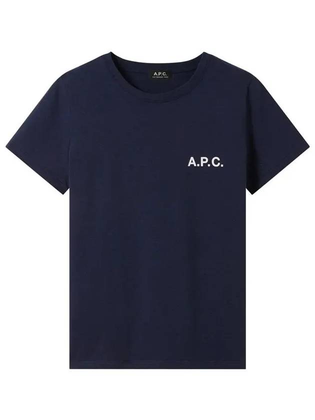 Leanne Logo Short Sleeve T-Shirt Navy - A.P.C. - BALAAN 5