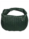 Teen Jodie Intrecciato Leather Tote Bag Dark Green - BOTTEGA VENETA - BALAAN 1