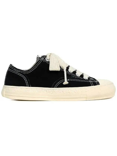 Hank Canvas Low Top Sneakers Black - MAISON MIHARA YASUHIRO - BALAAN 1