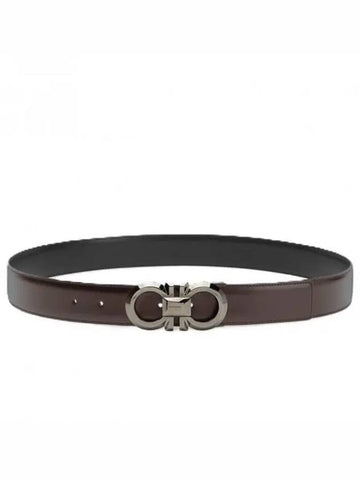 Ferragamo 770936 670320 Gancini Reversible Belt - SALVATORE FERRAGAMO - BALAAN 1