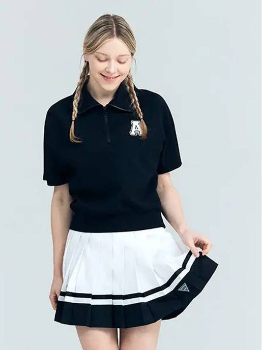 Golf Tennis Two-Tone Pleated Skirt White - AVAVE - BALAAN 1