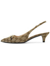 GG Low Slingback Heel Beige - GUCCI - BALAAN 4