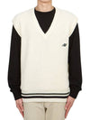 Men's Knit Vest VESM 427W WHITE - AUTRY - BALAAN 1