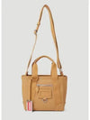 Logo Tag Zipper Mini Tote Bag Camel - KENZO - BALAAN 2