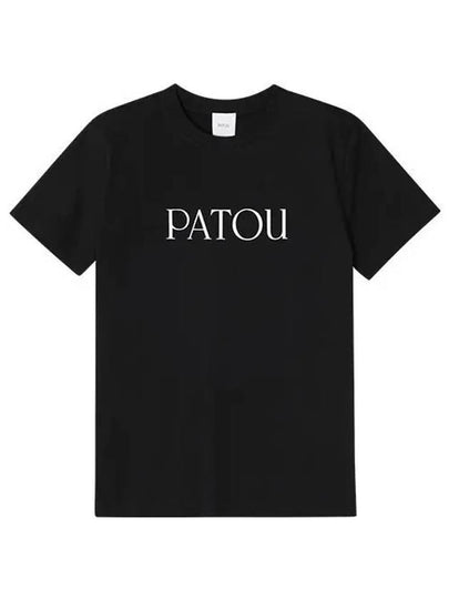 Logo Cotton Short Sleeve T-Shirt Black - PATOU - BALAAN 2