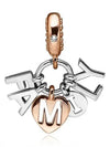 Family Letter Dangle Charm Silver Rose Gold - PANDORA - BALAAN 4