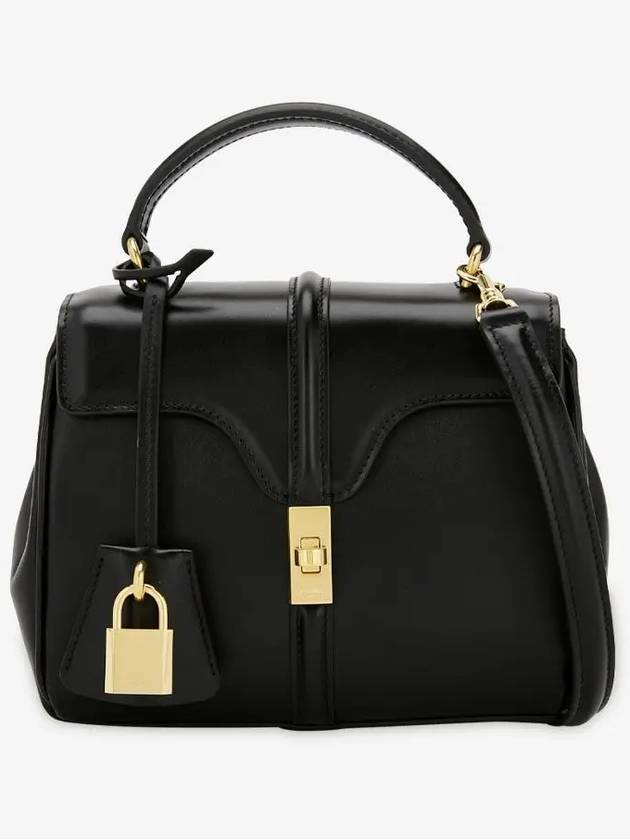 16 Calfskin Mini Shoulder Bag Black - CELINE - BALAAN 3