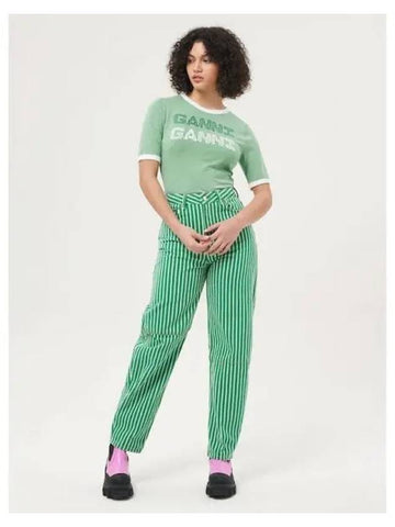 Striped denim stary Kelly green domestic product GM0022112557076 - GANNI - BALAAN 1